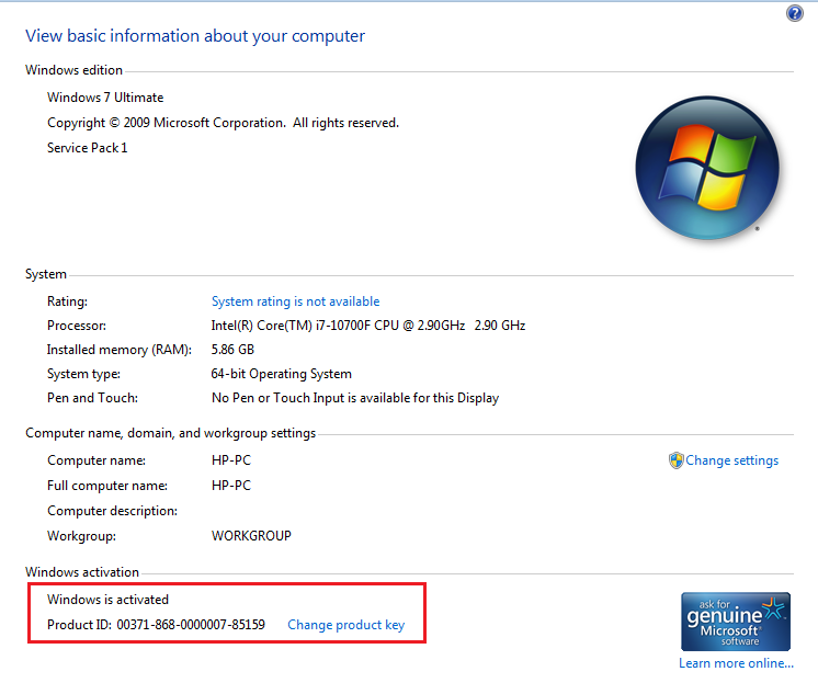 Windows 7 Ultimate product key free for you