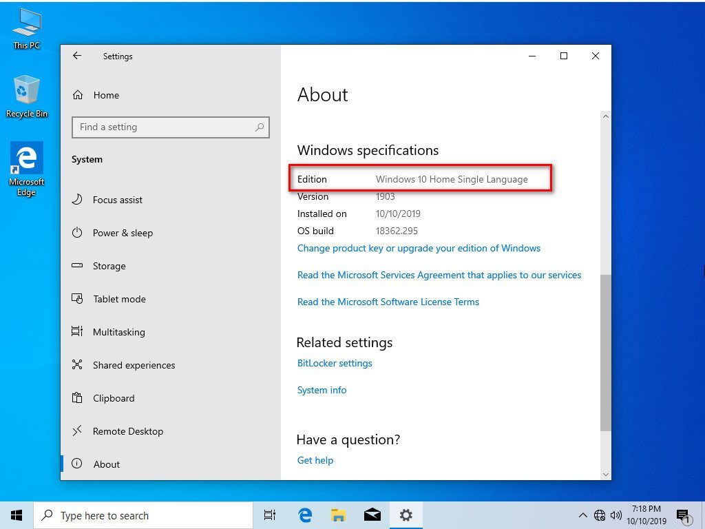 find windows 10 home product key