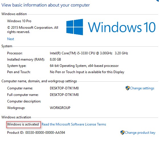 windows 10 pro license key free