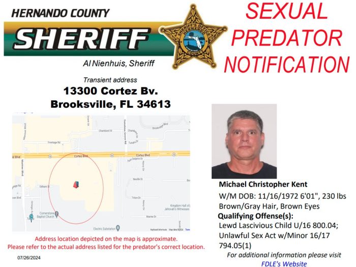 Sexual Predator Change of Address Notification - Kent